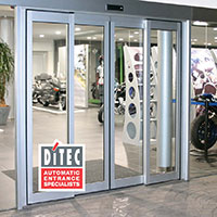 درب دو لنگه شیشه ای کشویی مدل rex